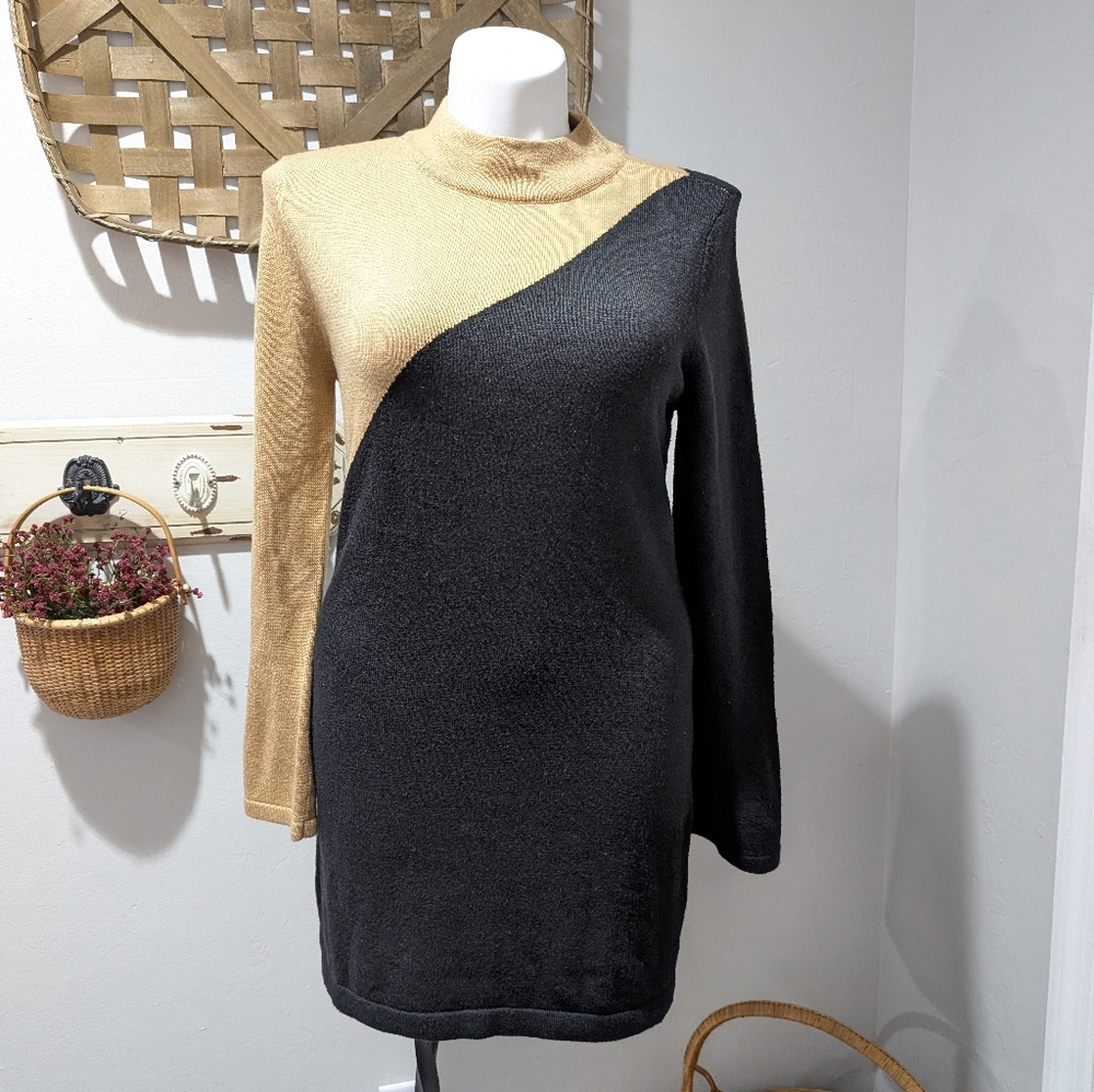 State of being CLASSIC‎ HIGH NECK KNIT SWEATER DRESS size L NWT